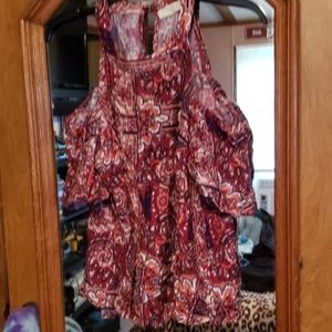 Cold Shoulder Paisley Top